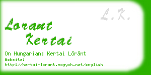 lorant kertai business card